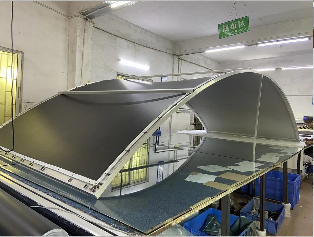 Customize High Gain HD 3D Curved Fixed Frame Projector Screen For Home Cinema Projection Screen