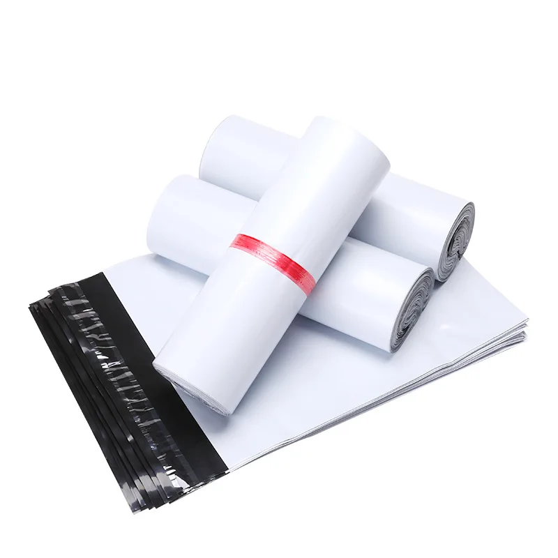 100pcs Garment Packing Mailing Logistics Poly Mailer Biodegradable Black Delivery Adhesive Courier Bio Plastic PE Express Bag