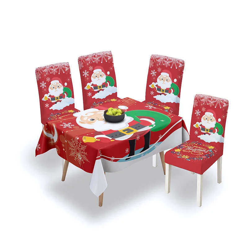 Christmas Rectangle Table Cloth 60x102 inch  Holiday Decoration Tablecloth Reusable Wipeable Fabric Table Linen Cover