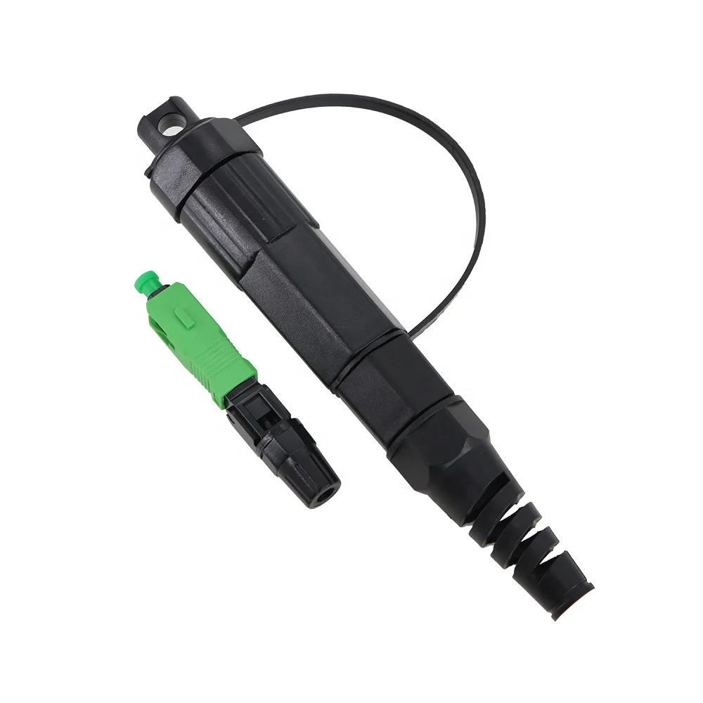 IP68 Waterproof FTTA Fast Connector Widely Used HW Mini SC Reinforced 2*3 Flat Drop Cable Spiral Bayout Fast Connector