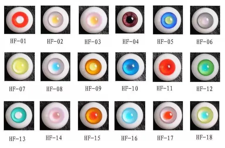 Shiny Blue Grey Brown Blue  Round Half-Round and Oval Glass Eyes For BJD SD Dolls