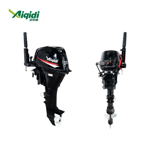 AIQIDI Popular 4 Stroke Electric Start Tiller Control Outboard Engine 20HP Boat Motor