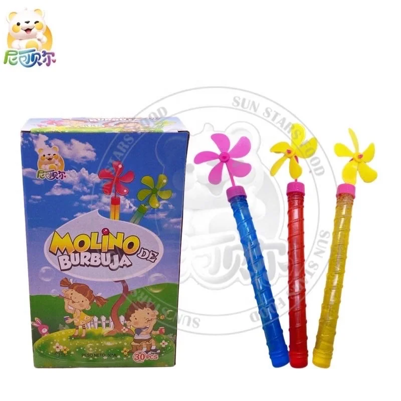 2023 Cheap Summer Outdoor Play Plastic Windmill Bubble Stick Toys For Kids