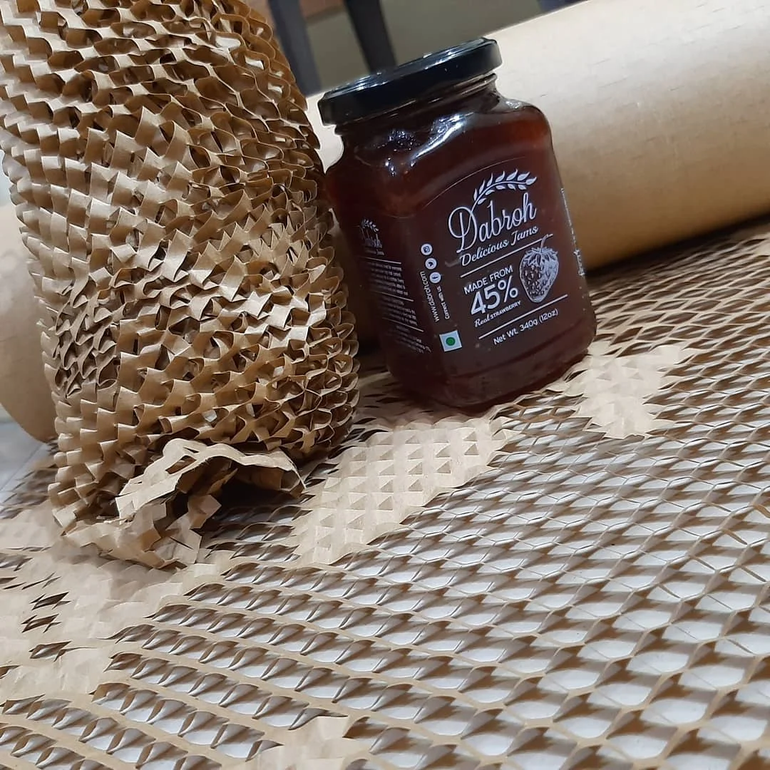 
Biodegradable Honeycomb Kraft Paper roll biodegradable paper cushion wrap 