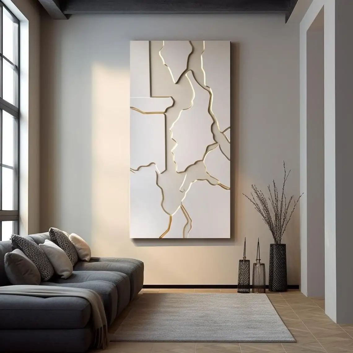 Wood carving artwork textured sculpture home decor Nordic Style luxury modern minimalist art wooden wall decoration