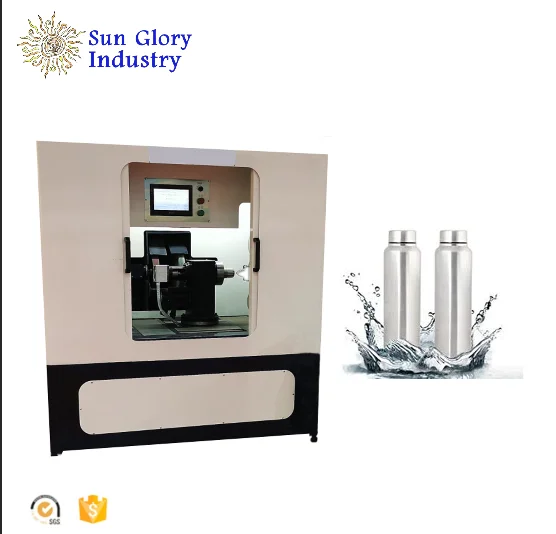 Машина Sun Glory для изготовления металлических холодных бутылок, 3 станции, полировальная машина с ЧПУ для крышек, машина для изготовления вакуумной колбы из нержавеющей стали