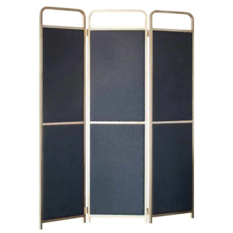 Amazon Top Sale Modern Movable Metal Linen Partition Screen Foldable Divider Screen