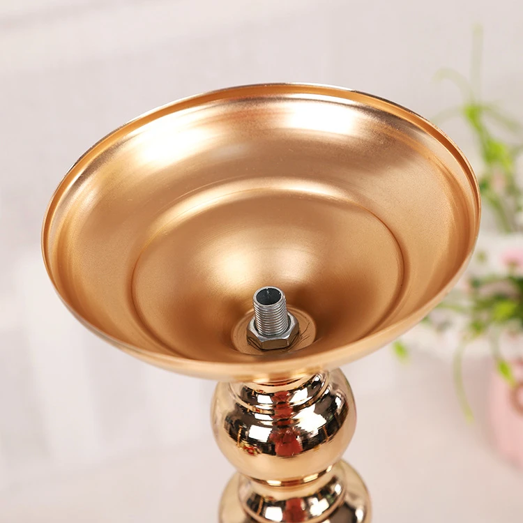 Wholesale Wedding Metal Gold Flower Stand Display Flowers Vase Stands For Wedding Centerpieces Table Flower Decorations