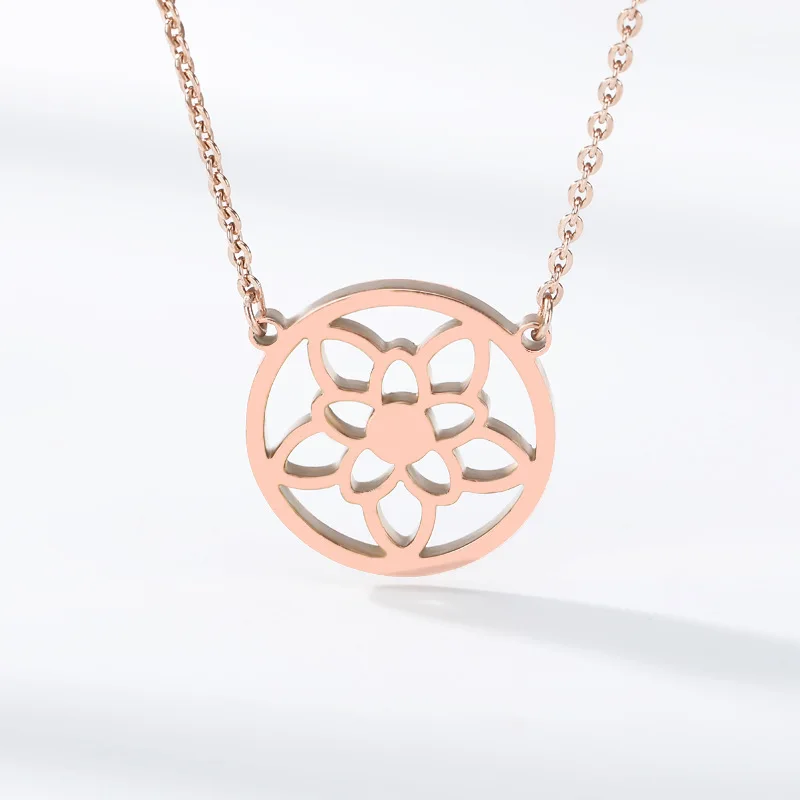 European and American fashion simple titanium steel vacuum plating 18K geometric pattern couple stainless