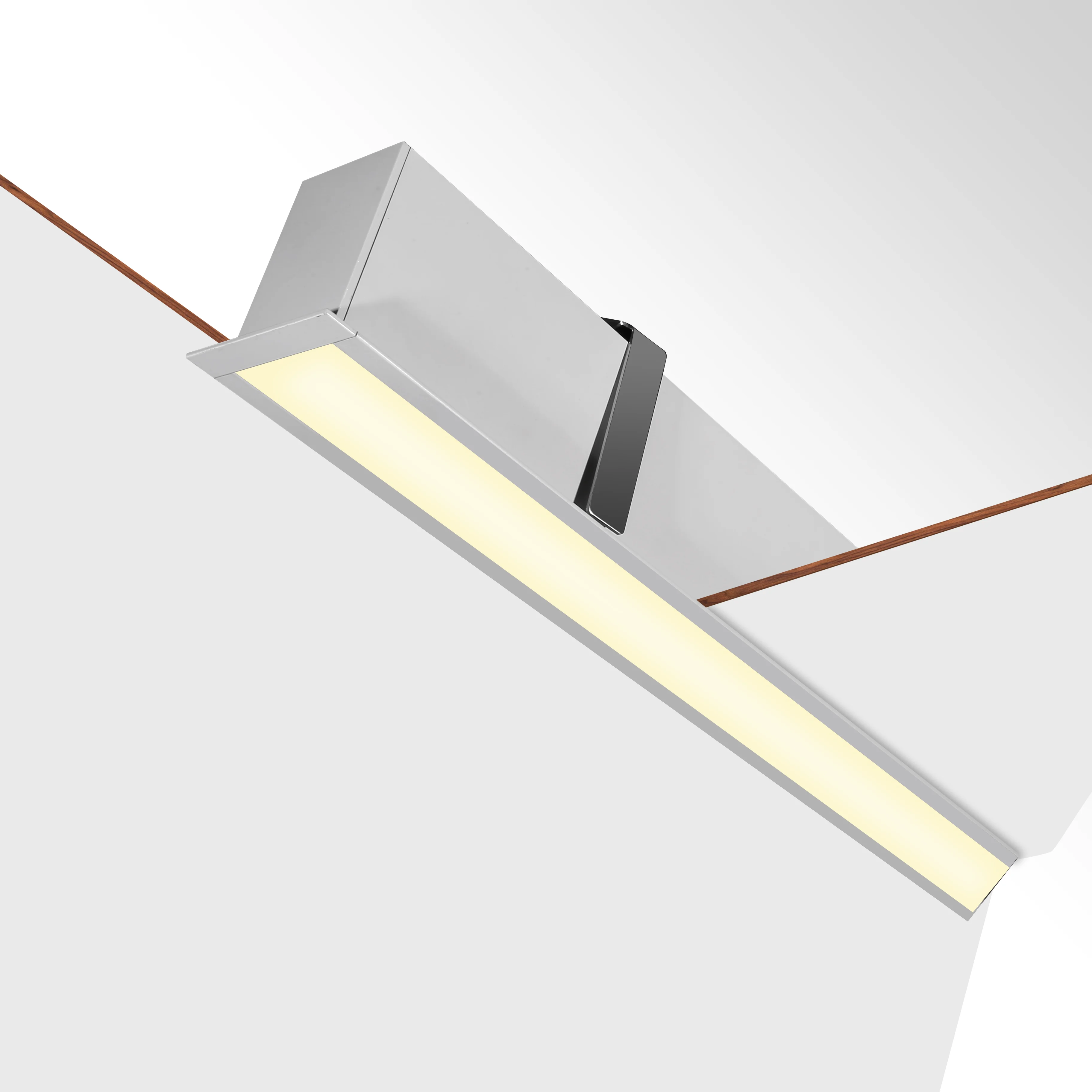 50 mm width driver built-in recessed LED linear   light   for industrial  lighting commercial  hotel office school