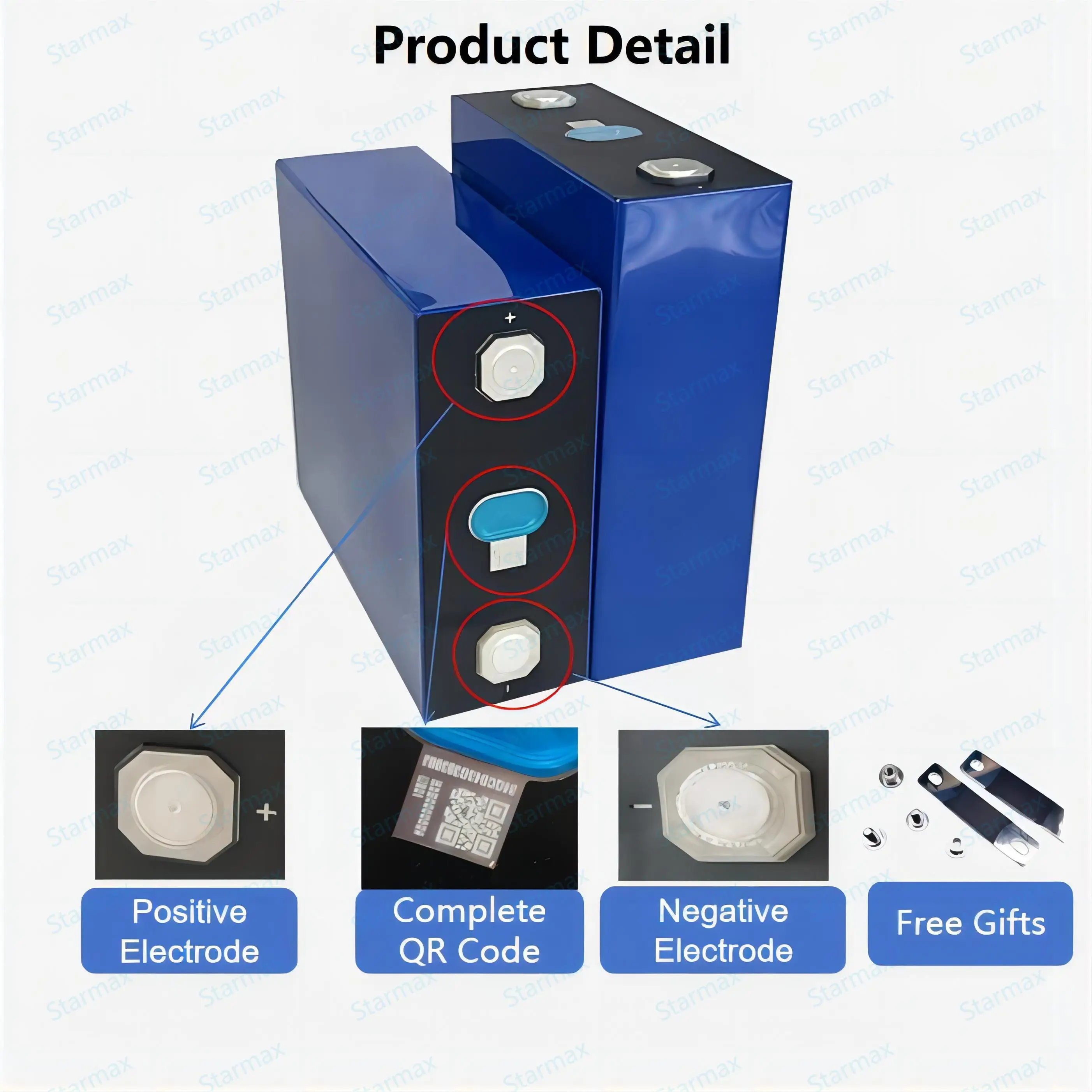 Starmax Ev 3.2 V 280Ah Solar Battery 3,2V 280Ah 3.2V Lifepo4 Battery Prismatic Cell For Home Energy Storage