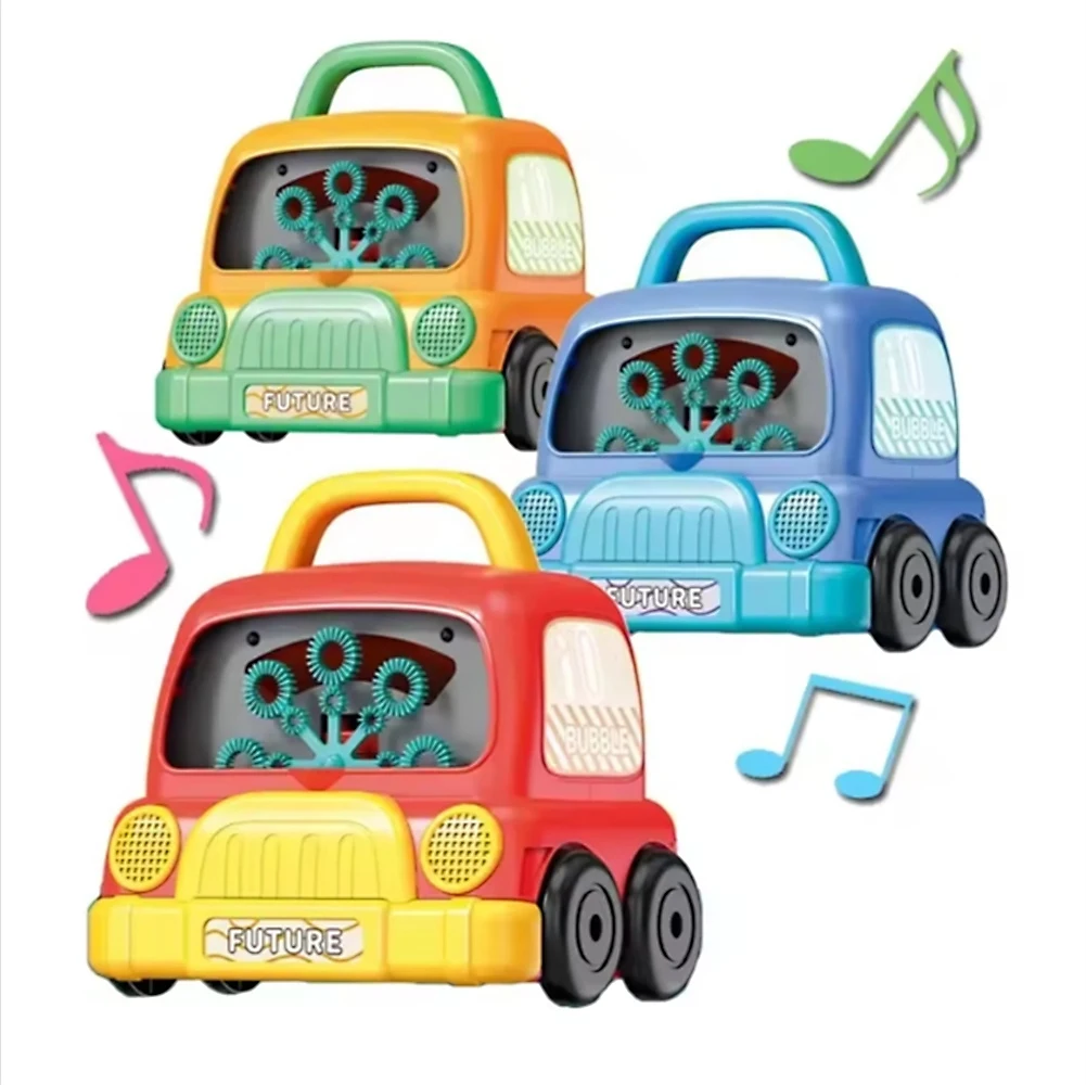 Hot sale Summer cute Outdoors Automatic Mini Car Bubble Toy Bubble Blower Machine Toys Kids Bubble Machine