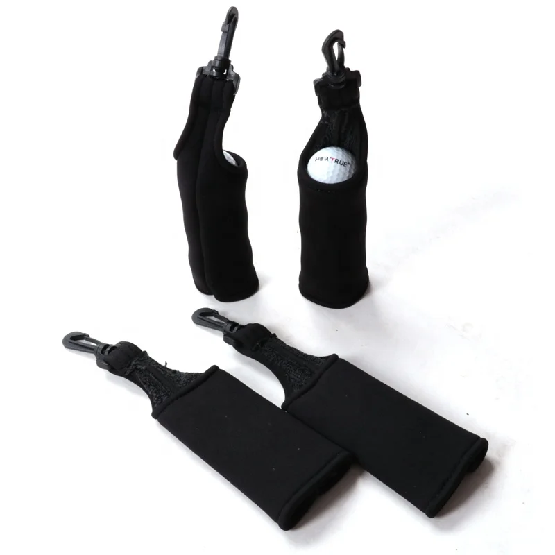 HOWTRUE High Quality Mini Golf Accessories Portable 3 Golf Ball Pouch Holder Bag With Carabiner Clip For Golf Practice