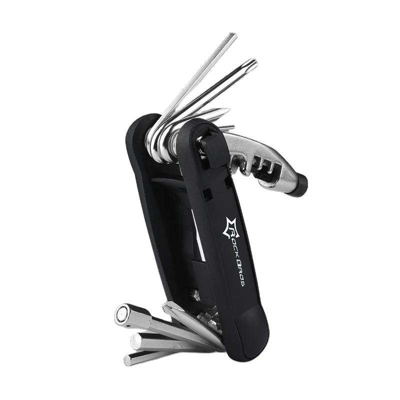 Набор инструментов ROCKBROS, многофункциональный инструмент из нержавеющей стали для ремонта горных велосипедов, 11 в 1