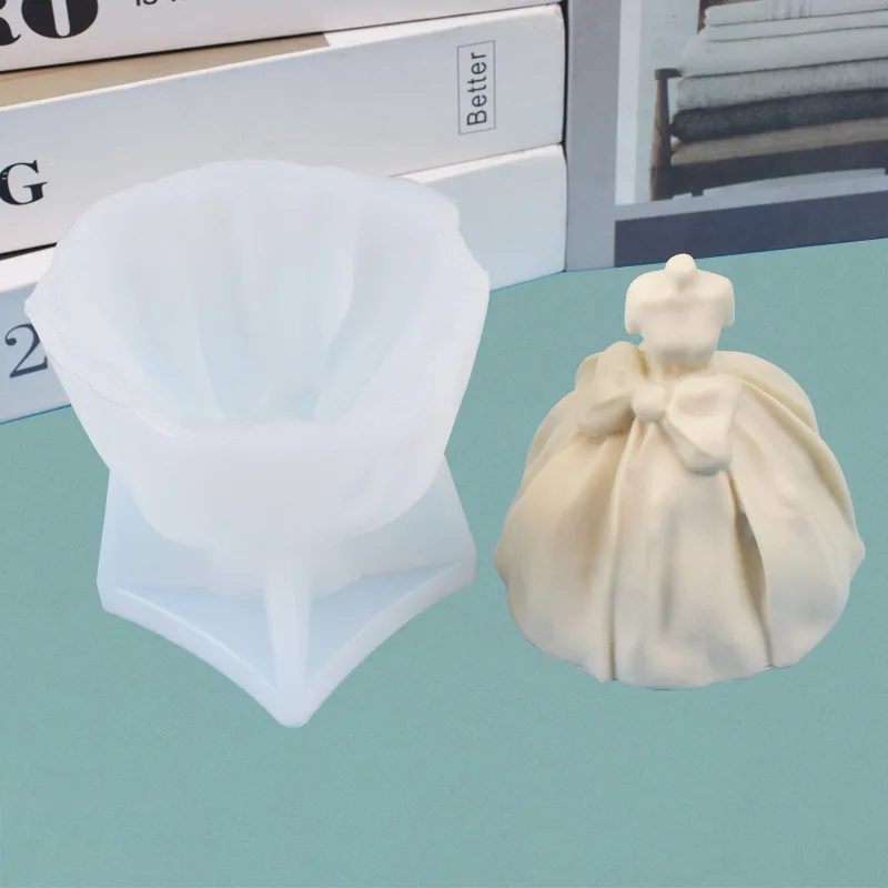 Bridal Wedding Dresses Candle Mold Strapless Sleeveless Evening Skirts Silicone Mold