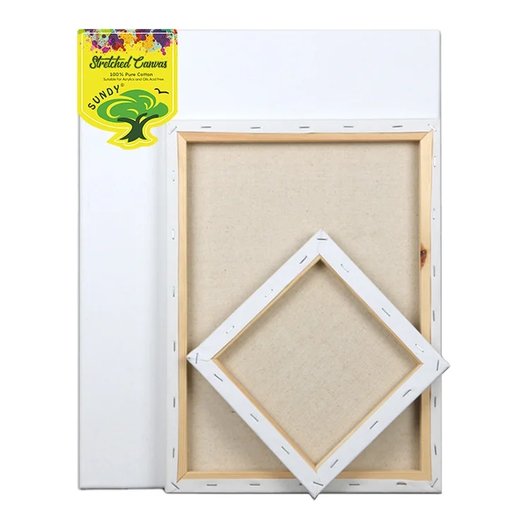 Wholesale Cheap Blank Stretched Canvas Cotton Wood Frame Canvas for Painting