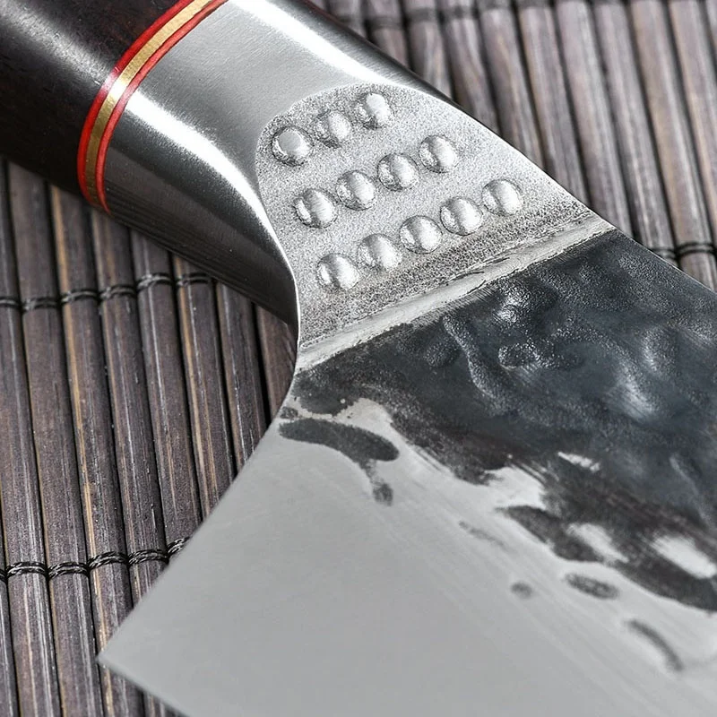 Japanese carbon steel 5Cr15MOV chef kitchen knives cleaver Nakiri meat slcing skinning 6' hammer forged butcher knife