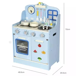 Hot Sale Simple Style Wooden Play Kitchen Set with Cookware, Early Educational and Pretend Play Toys for Kids