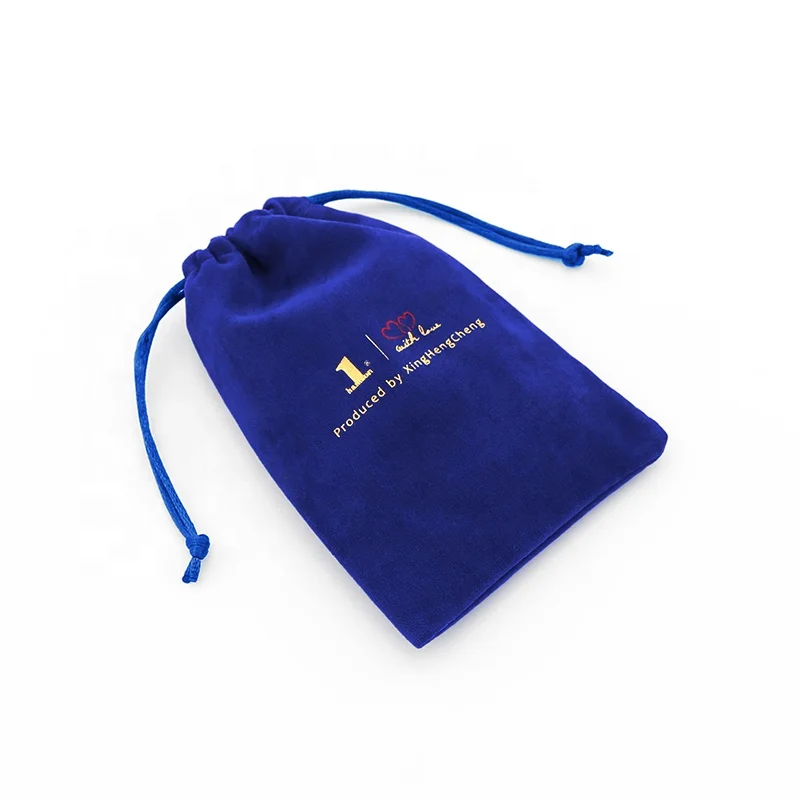 Luxurious Blue Velvet Bags Custom Multicolored Tarot Packaging Pouch Jewelry Gift Pouch Bag