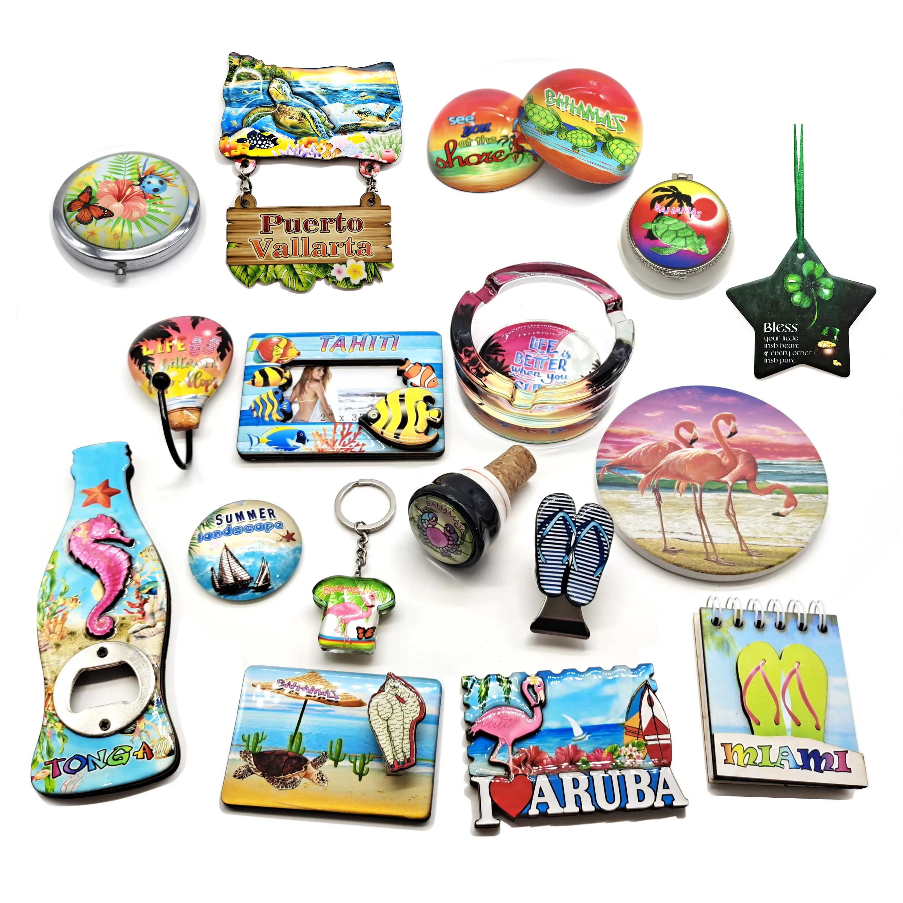 Souvenirs Fridge Magnet Tourist Fridge Magnet Bottle Opener Photo Frame Wine Stopper Ashtray Key Chain Coaster Hanging Ornament