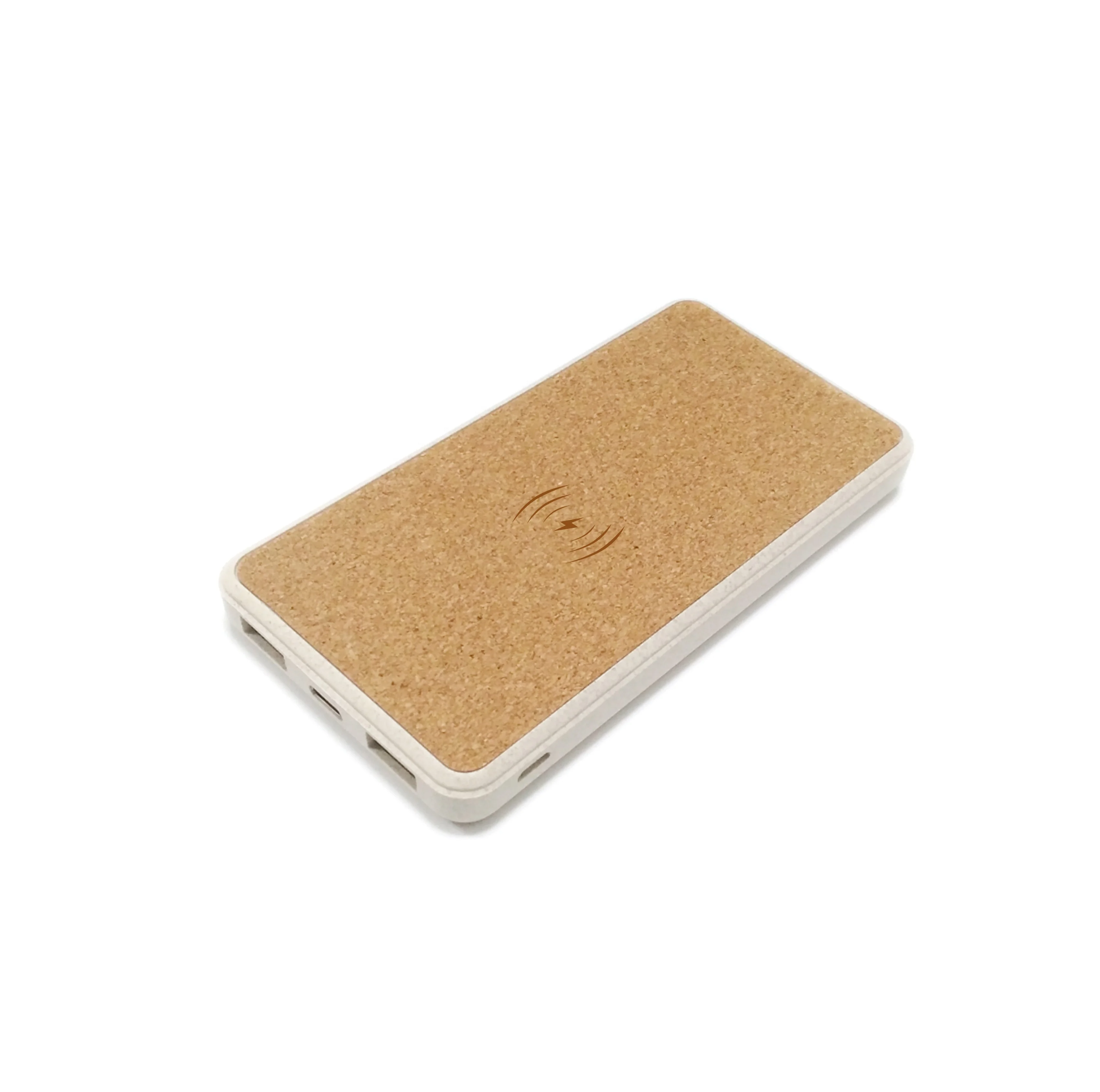 8000 мА/ч, с возможностью нанесения производителем личных портативный Eco Содружественный беспроволочный Корк Кокосовая мочалка соломы, зарядное устройство для мобильного телефона зарядное устройство универсальное дополнительное внешнее портативное зарядн