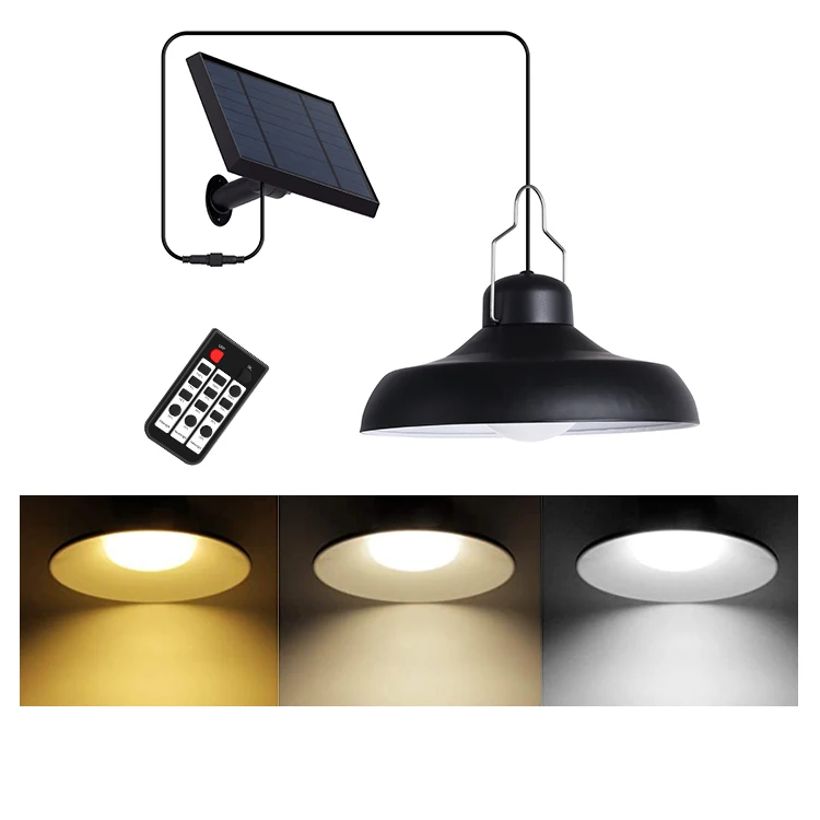 Solar Chandelier Waterproof Hanging Lamp Remote Indoor Adjustable Led Shed Outdoor Solar Pendant Garden Lights
