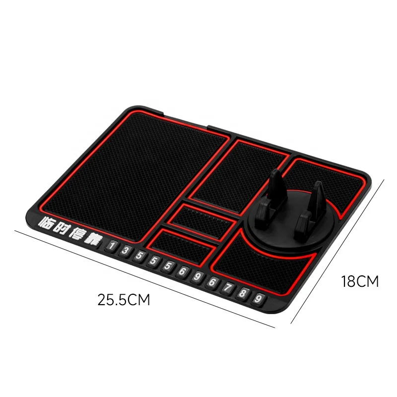 4 in 1 Car Dashboard mat Anti slip Storage Pad Multi functional 360 Degree Rotating Navigation Bracket Car Dashboard Pad