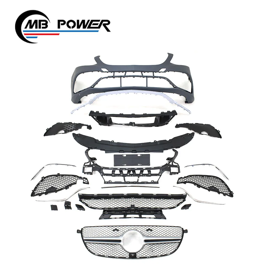 GLE Class W166 Style Bumper Front Bumper Protection for W166 GLE320 400 450 for GLA45