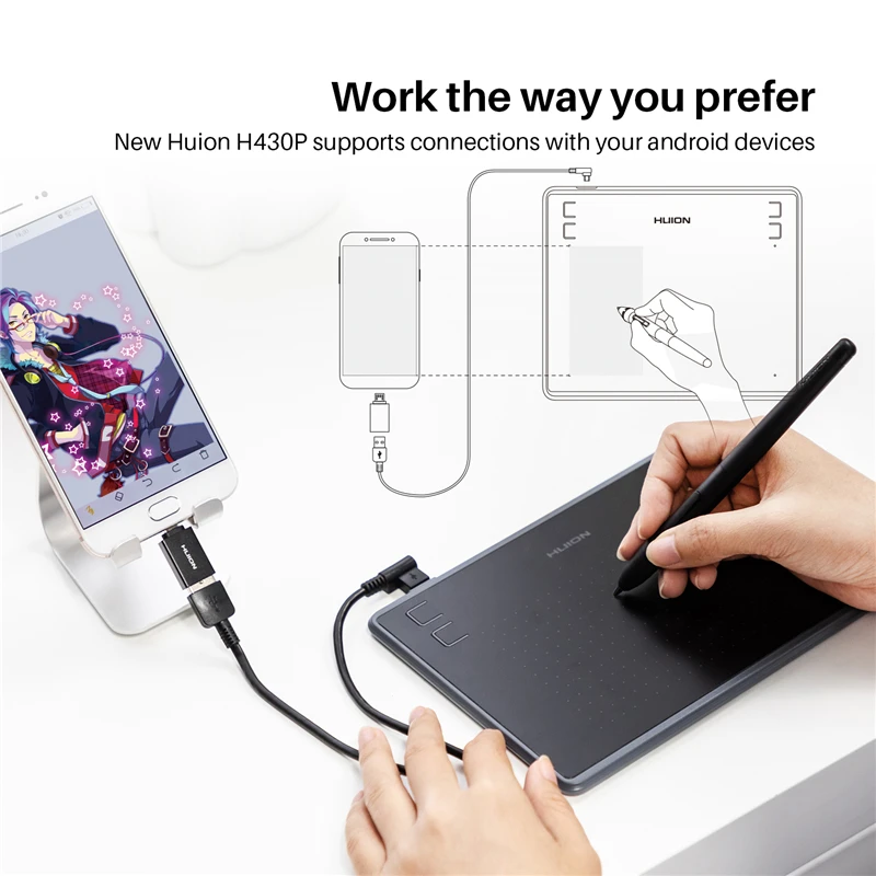 Huion H430P other computer accessories writing animation drawing graphics teaching kids pen tablet