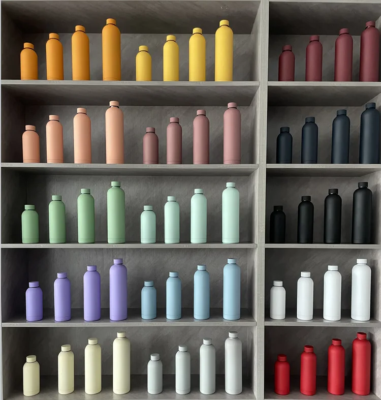 500 ml Thermos Bottle Double Wall Stainless Steel Sports Water Bottle With Handle