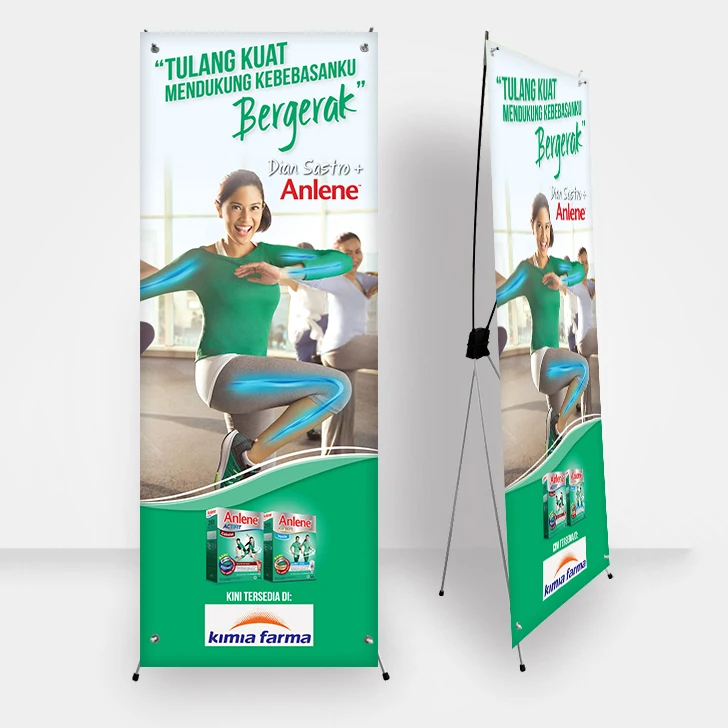 Custom Logo Printing PVC Material X Stand Banner For Advertising Event