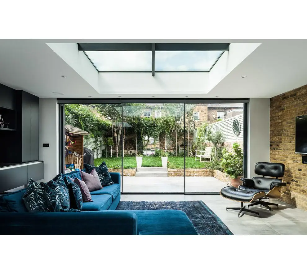 Sliding Tilt And Turn Frameless Aluminium Tempered Glass Window And Doors