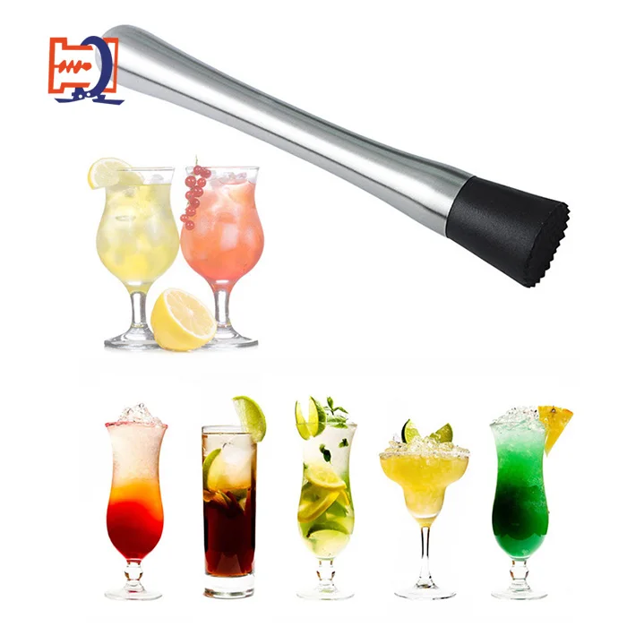 wholesale Cocktail Muddler Stainless Steel Bar Mixer Barware Mojito Cocktail DIY Drink