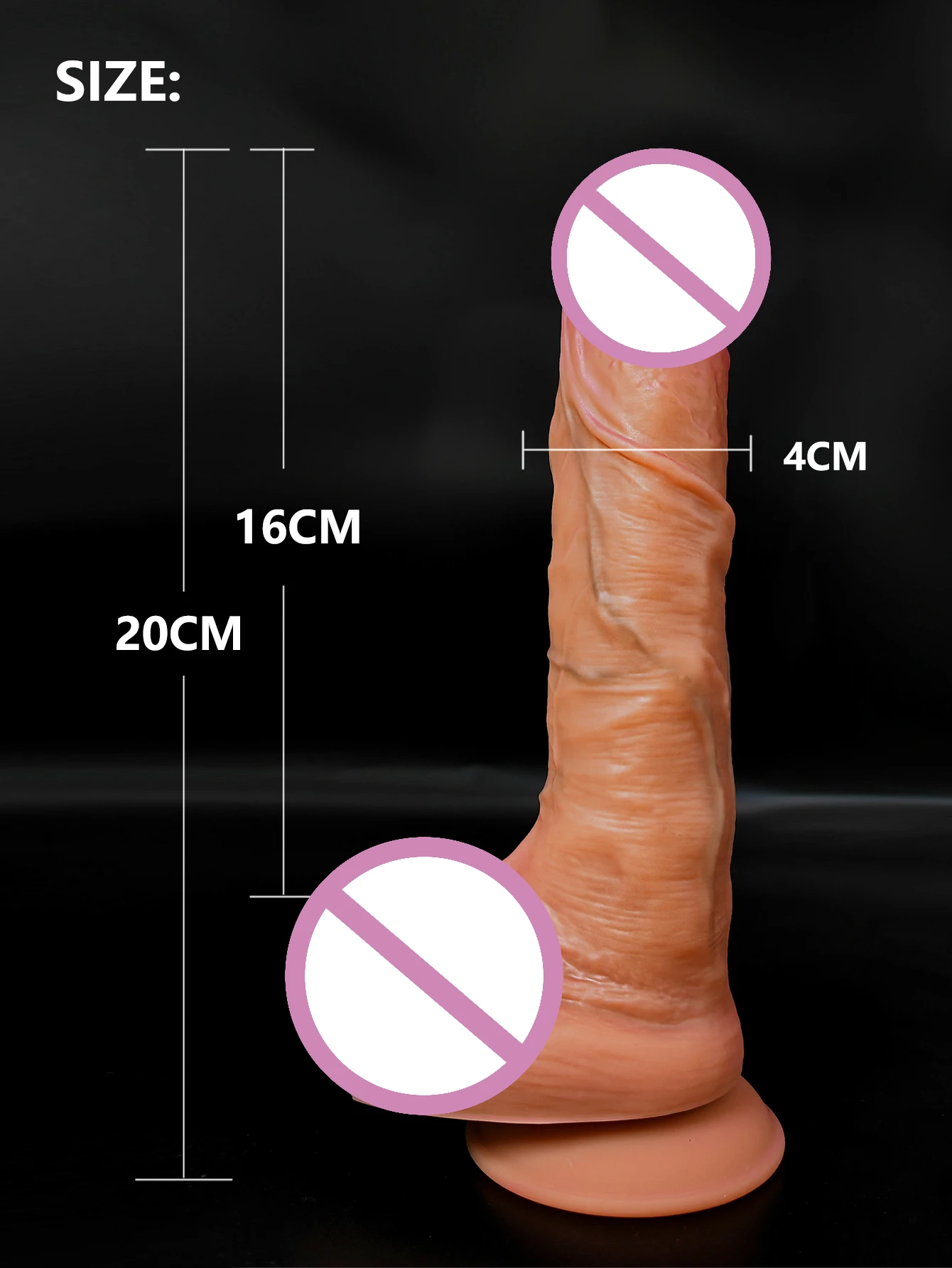 Top Selling Huge Realistic Dildos for Women PVC Dildo Artificial Penis with Suction Cup