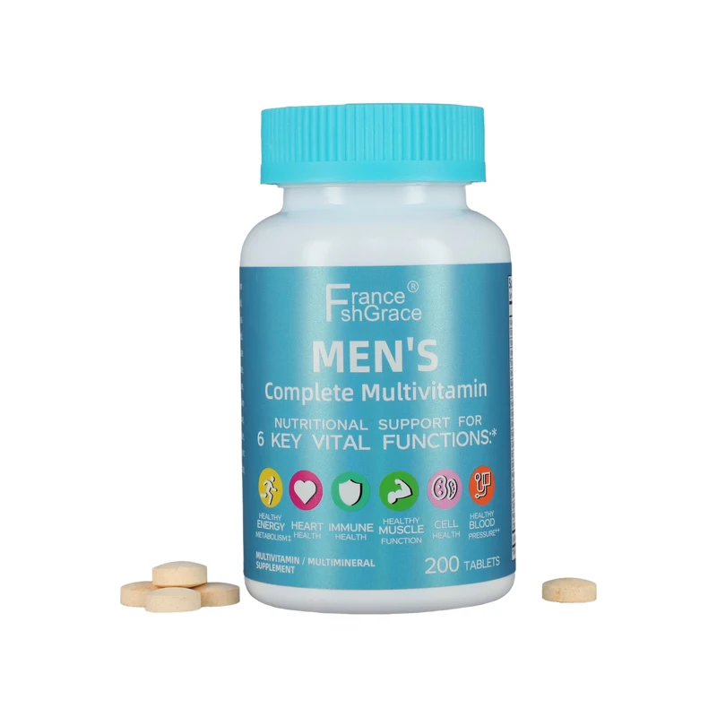 Men Multivitamin Supplement Tablet with Vitamin A C D E and Zinc for Immune Health Support B12 Calcium