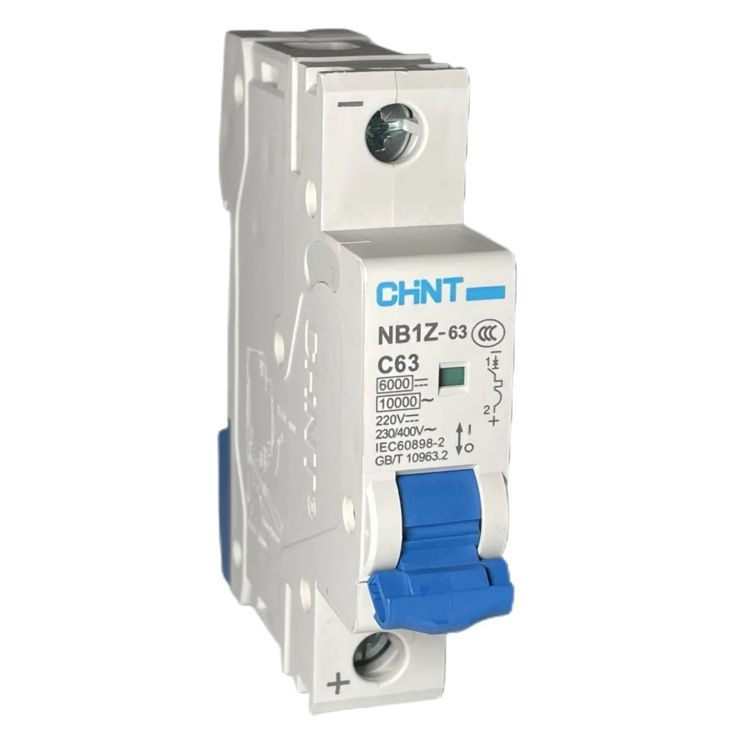 CHINT miniature circuit breaker NB1Z-63 1p 2p low voltage modular DIN rail motor protection 1A-63A 6kA DC60V DC125V DC220V