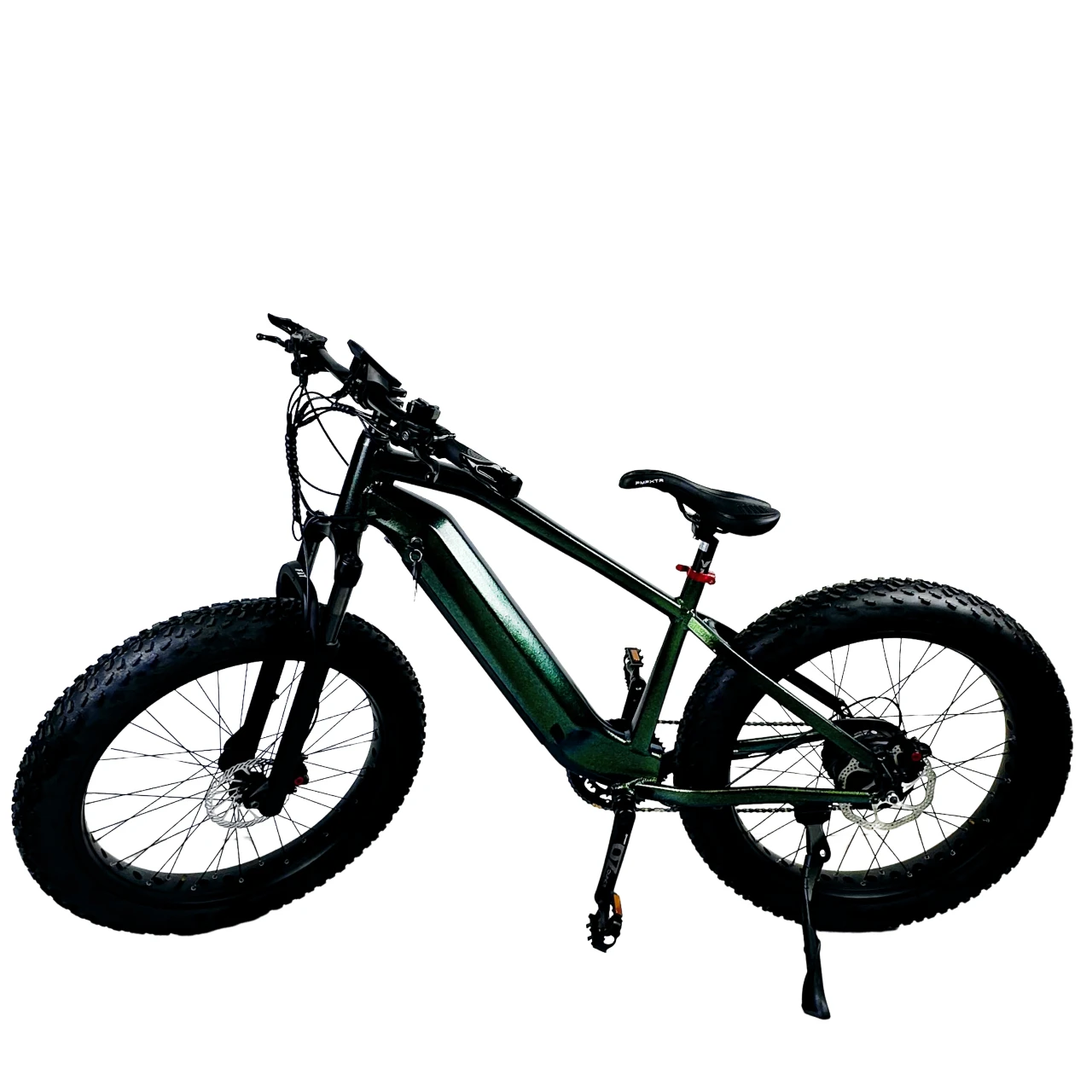 2024 26-Inch Fat Tire Electric Mountain Bike with 48V 10.4Ah Dual Lithium Batteries and 250W Hub Motor 7 Speed Sensor Type