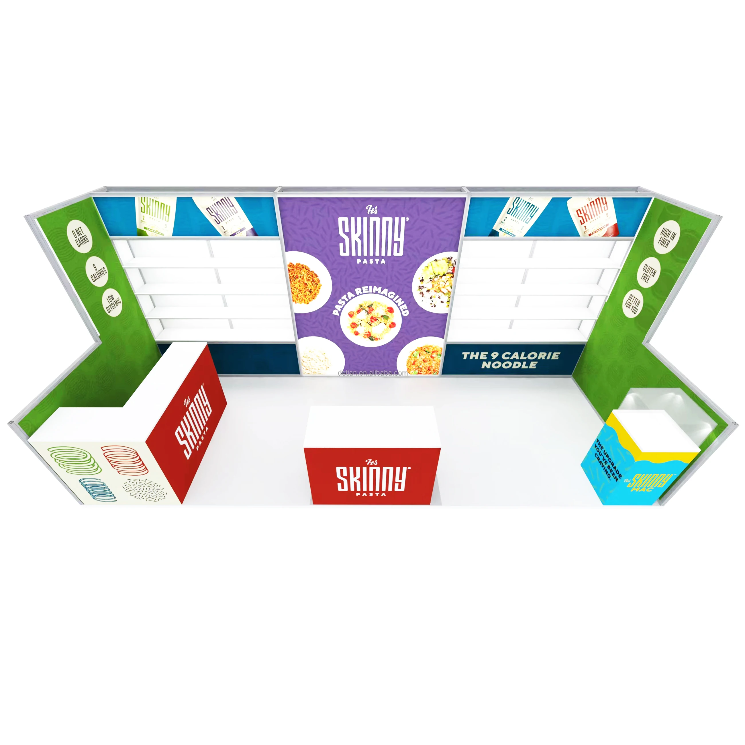 10x20 Modular Expo Booth Design Display Aluminium Frame Backlit Exhibition Island Exhibit Booth For Trade Shows