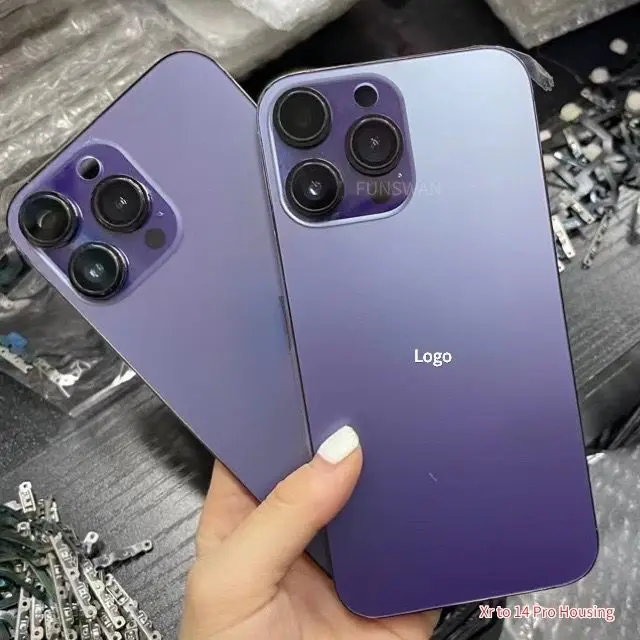 New Housing For 14 Pro Max For iPhone XR into 14 Pro max Battery Cover Case Xr Change 14Pro mobile phone battery back cover