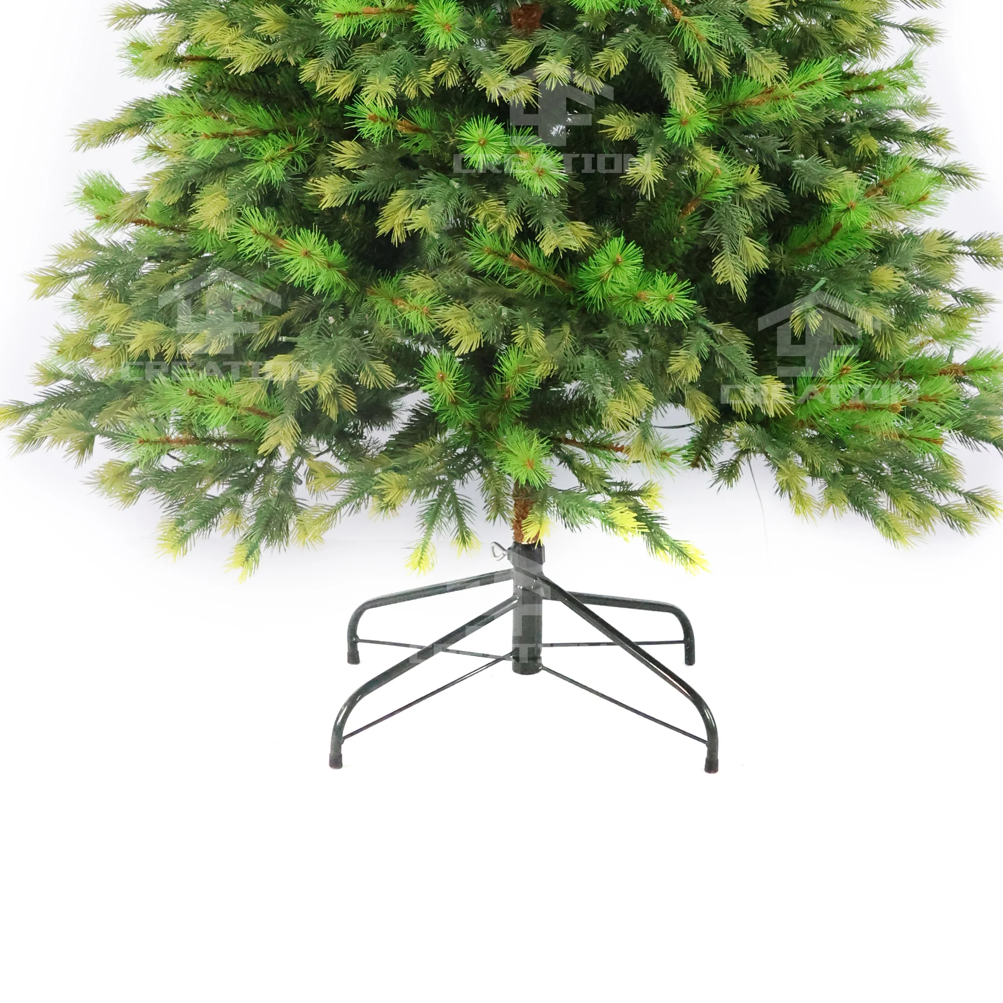 YFCreation New Year Green PVC PE Mixed Artificial Christmas Tree Pre Lit Home Decoration 2023 Navidad Xmax Tree