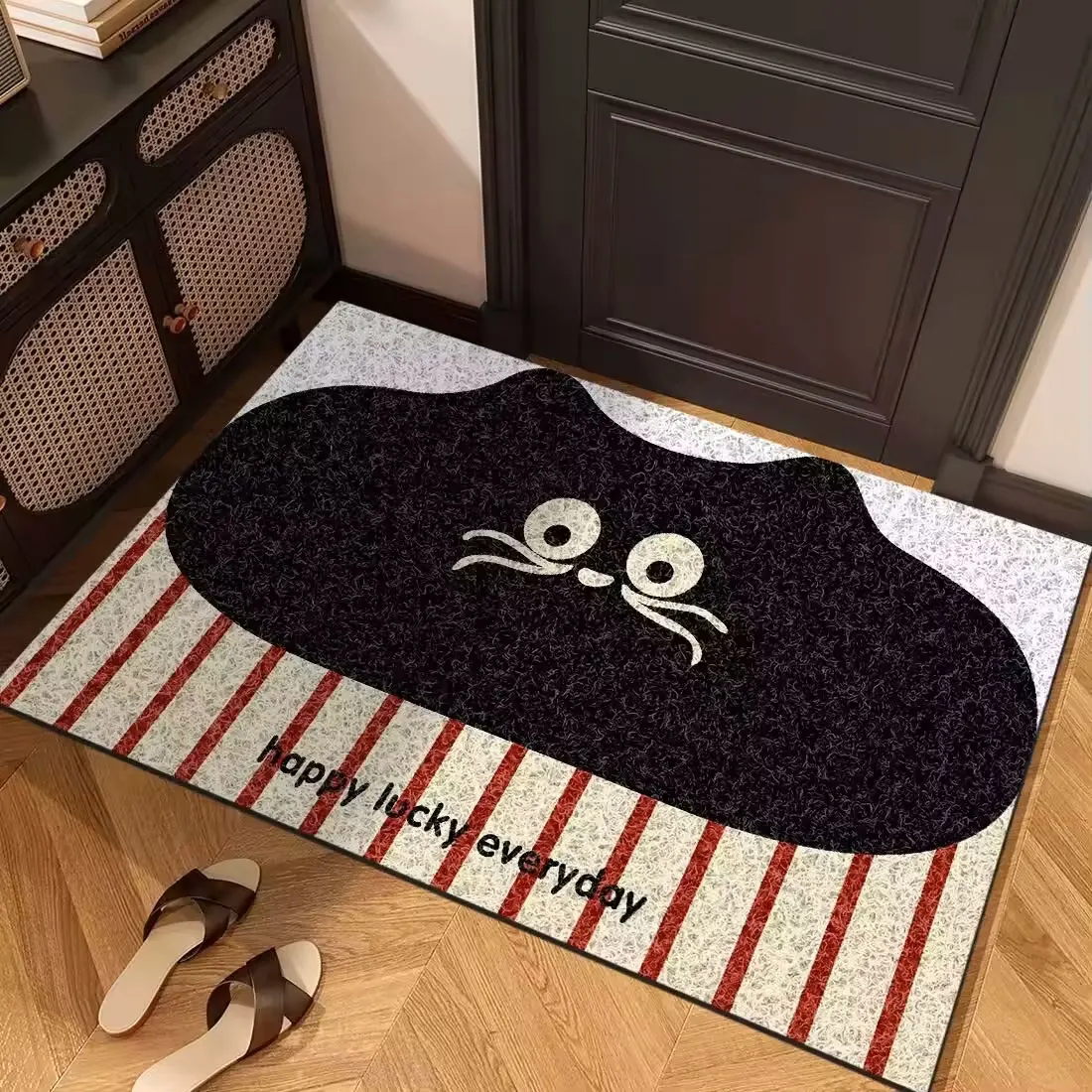 Custom Logo PVC Bath Mats with Firm Backing Large Loop Roll Thick Cast Mat Indoor Outdoor Use Modern Style Christmas Design Home