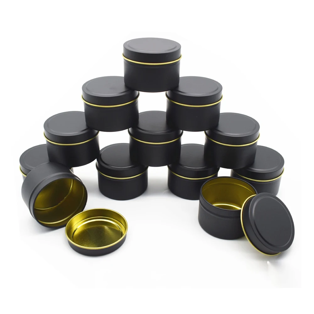 Candle Making Tins Empty Wax Travel Scented Metal Candle Tin Can Jar Box with Lids Decorative Metal Containers Craft Storage