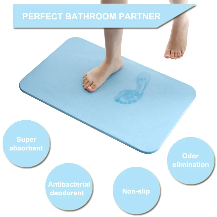 Оптовая продажа, противоскользящий диатомит для ванной и коврика для ног