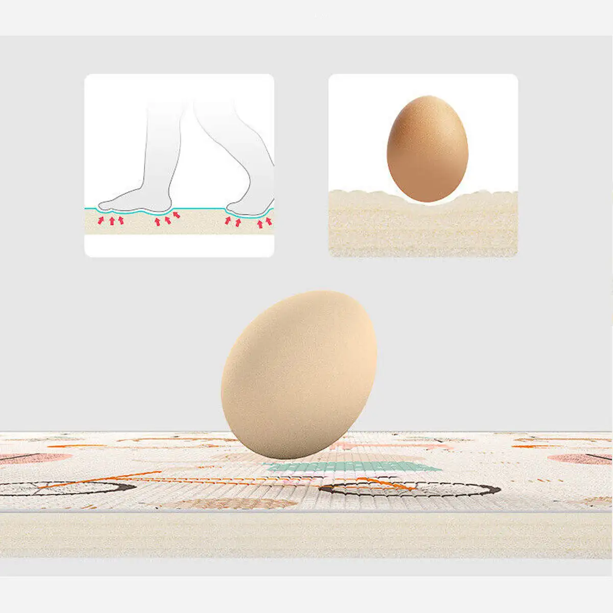 Baby Play Mat,Waterproof Double-Sided Pattern Babies Playmat for Playpen,Anti-Slip Baby Crawling Kids Play Mat