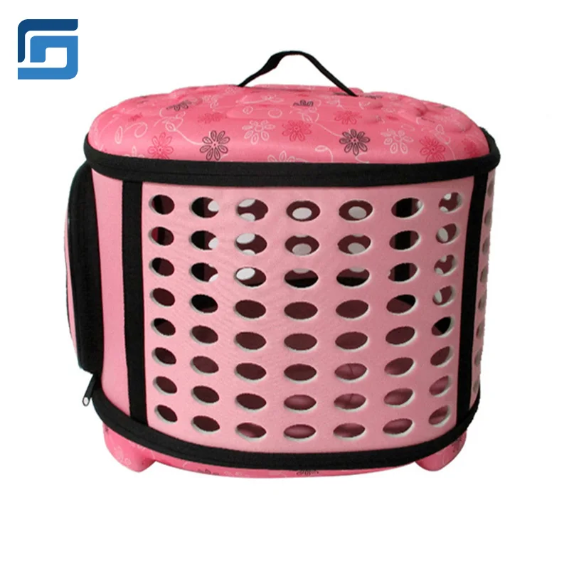 Reusable Eva Dog Carrier Pet Cages Carriers Knitted Fabric Tote Pets Carry Bag