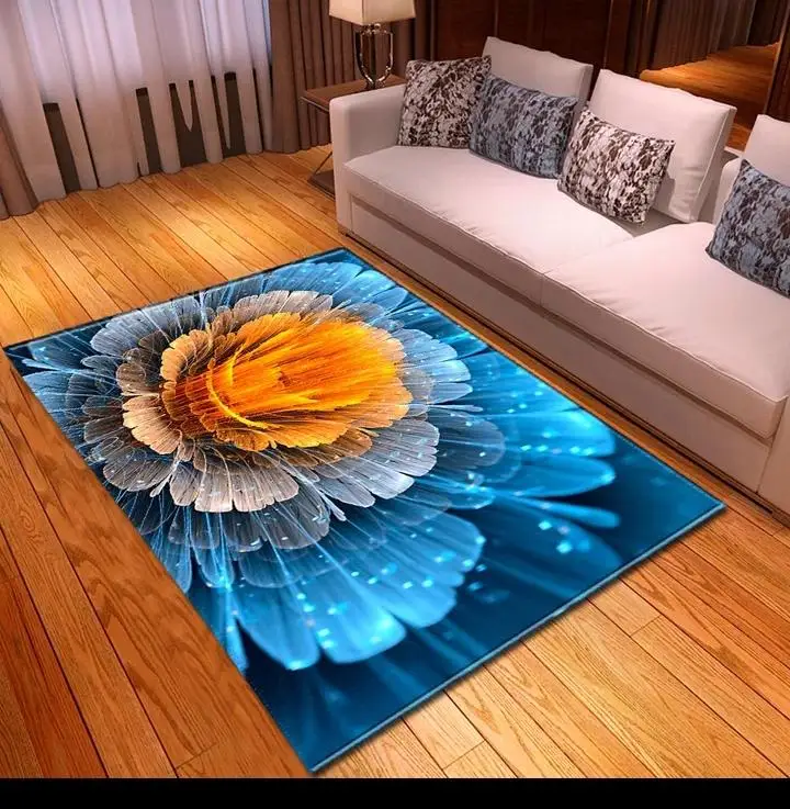 3d China wholesale custom printed anti slip living room carpet exporting and Christmas stock up