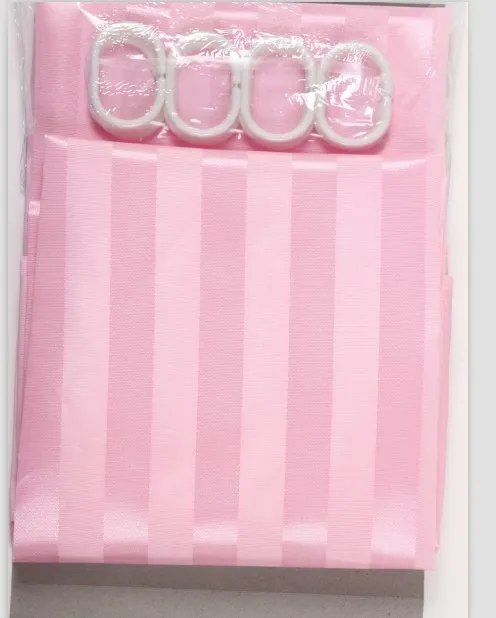 Waterproof and Anti-Mildrew Hotel Bathroom Hookless Shower Curtain stripe curtain