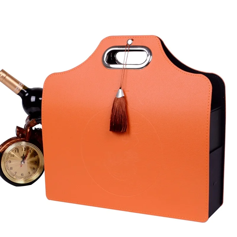2021 New Design Customized Trendy Stylish Thermal Leather Champagne Bottles Protective Bag