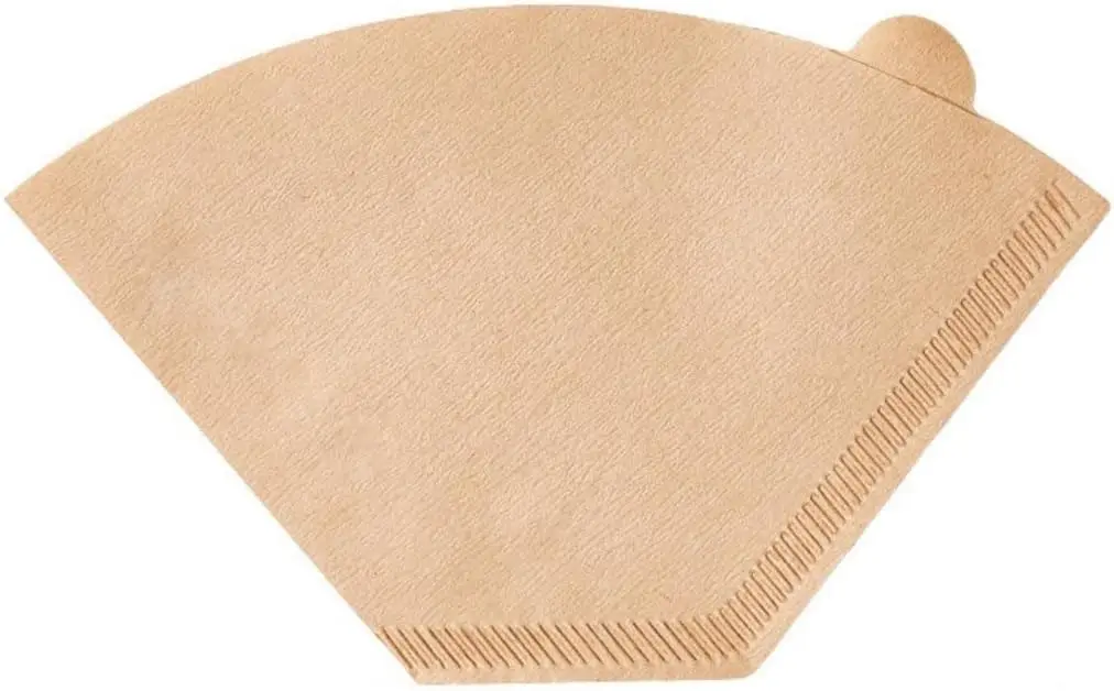 Натуральный неотбеленный одноразовый большой вентилятор бумажный фильтр для кофе кофейный в 40 пакетах