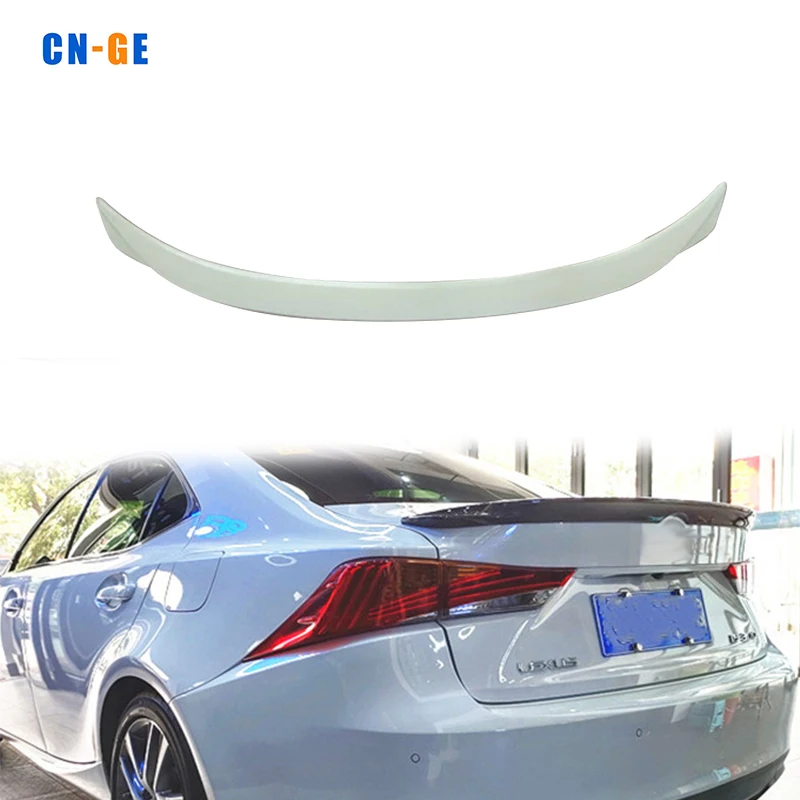 Plastic ABS gloss Black or Carbon fiber look rear spoiler extension Parts for Lexus is200 is250 is300 2013-2019